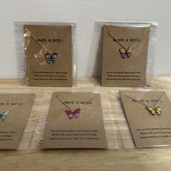 🦋✨ Make-A-Wish Butterfly Necklace – $5 Each! ✨🦋