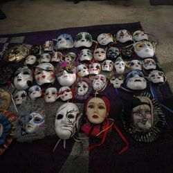 Masks of different types of faces and are
