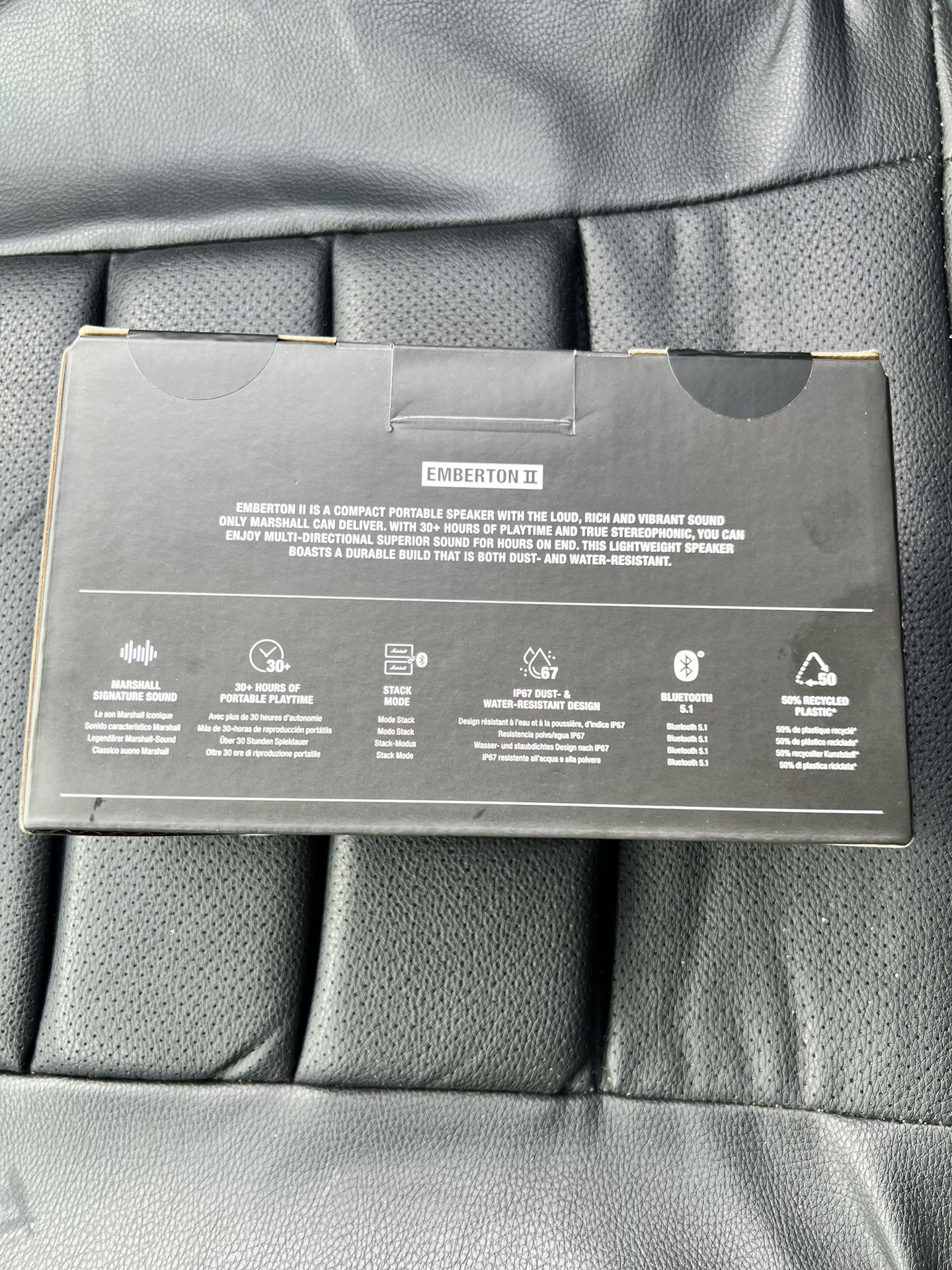 Marshall Emberton Il Portable Bluetooth Speaker with Rugged Waterproof and Dustproof Design Cream