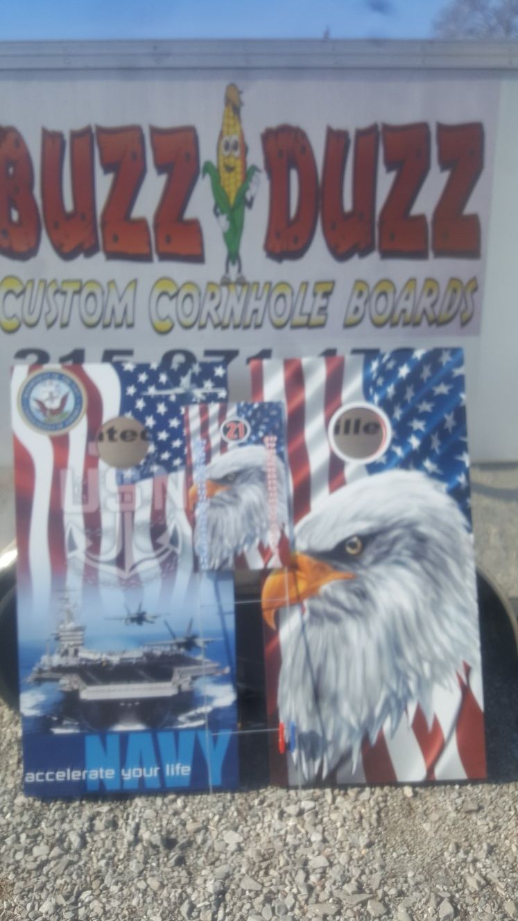 CUSTOM CORN HOLE BOARDS WITH MATCHING BAGS