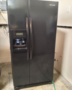 Kitchen Aid Side-by-Side Black Refrigerator Fridge
