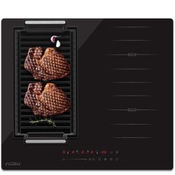  Induction Cooktop 24 Inch, Built in Cooker Electric Hot Plate 4 Zones with 2 Flex Zones for Grill Plate BBQ, Power Boost, Child Safety Lock, Touch Co