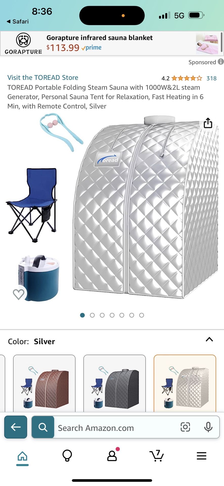 Oread Portable Steam Sauna * New In Box* Never Used