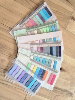 Pastel Sticky Index Tab Sets with Ruler