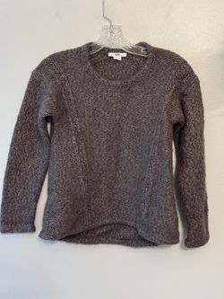 Helmut Lang HELMUT Sweater Women P Gray Alpaca Wool Blend Asymmetrical Knit