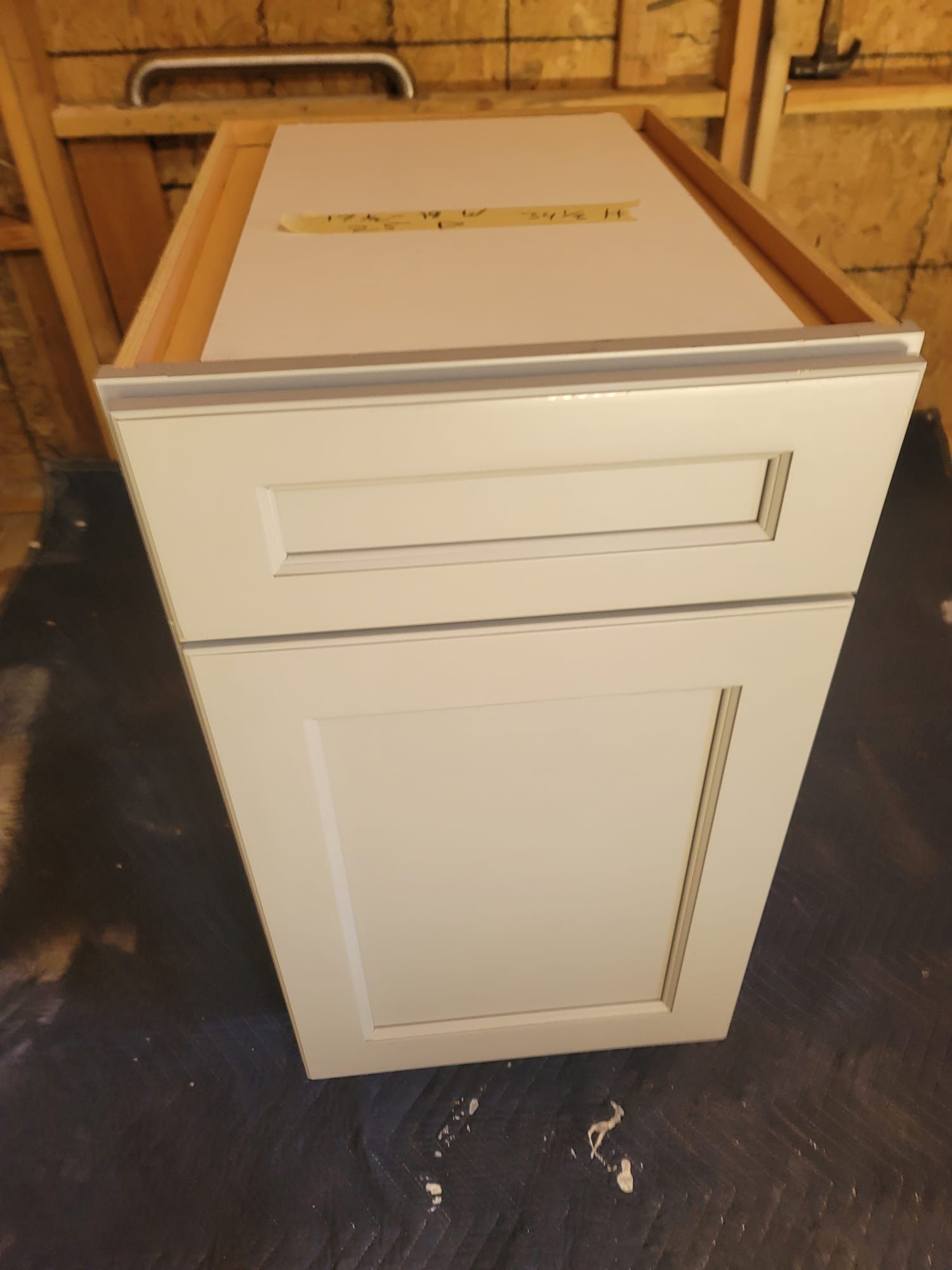 Grey Shaker Kitchen Cabinet Pullout Double Trash Can 