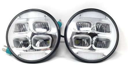 7" Headlights Led For Jeep Trucks Cars Scout Universal