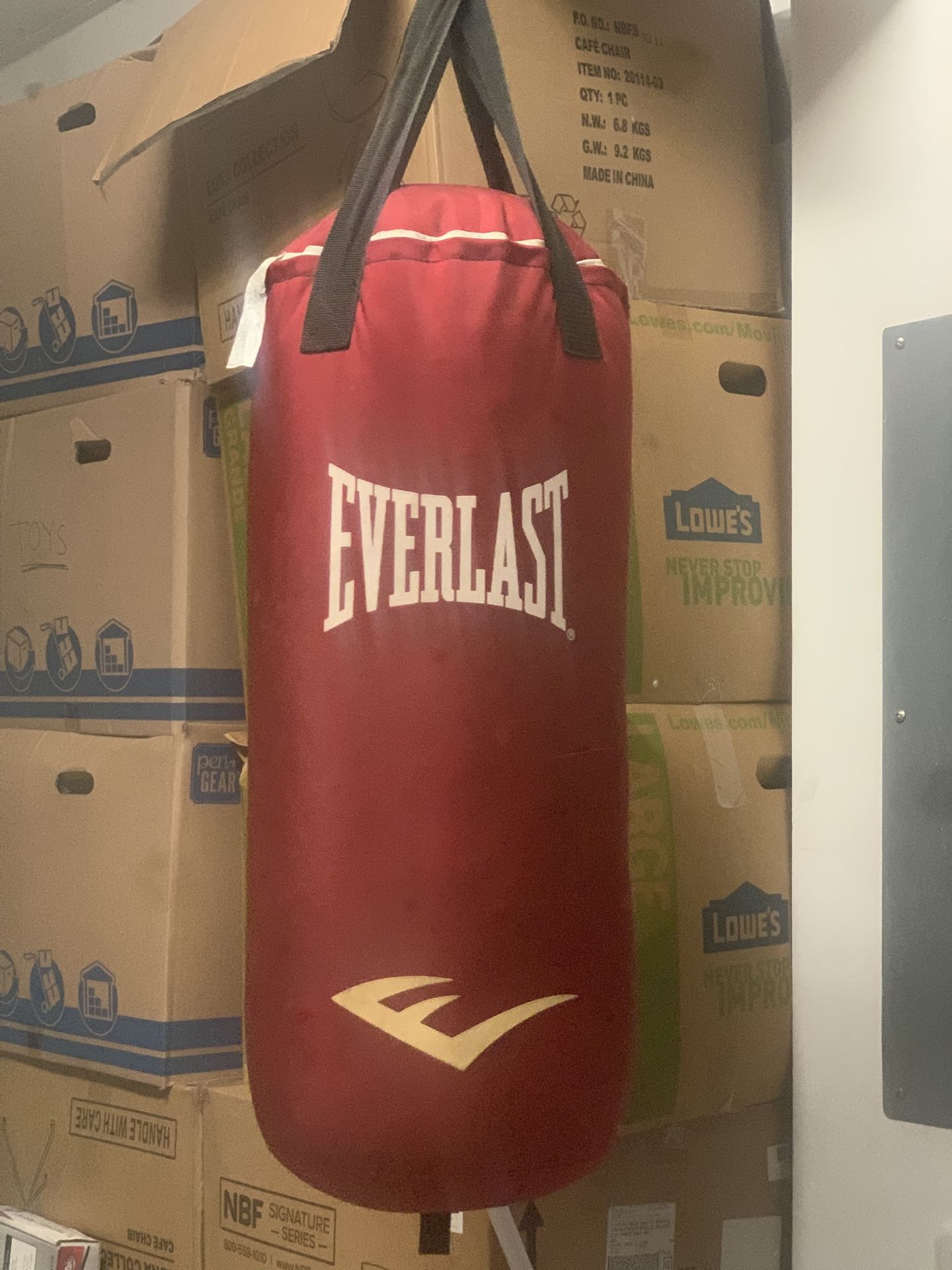 Red Everlast Punching Bag