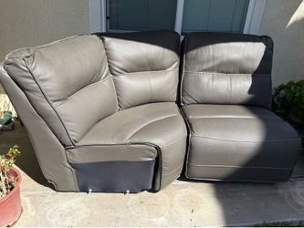 2 piece couch with divider storage