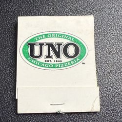 Vintage 1970s Matchbook Pizzeria Uno Restaurant & Bar Chicago IL, Unused, Unstruck, FREE SHIPPING