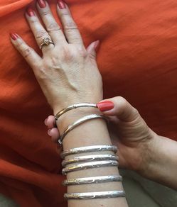 Silver ring and bracelets set