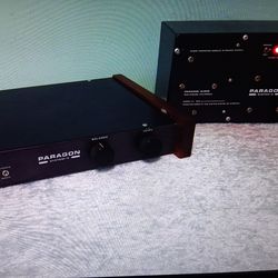 Paragon Tube Amp System E Amplifier + Outboard Power Supply vintage 1970s subwoofer preamp E-1