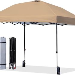 Pop-Up Canopy Tent with Pre-Assembled Frame, 3-Height Adjustable, Easy Setup Outdoor Shelte
