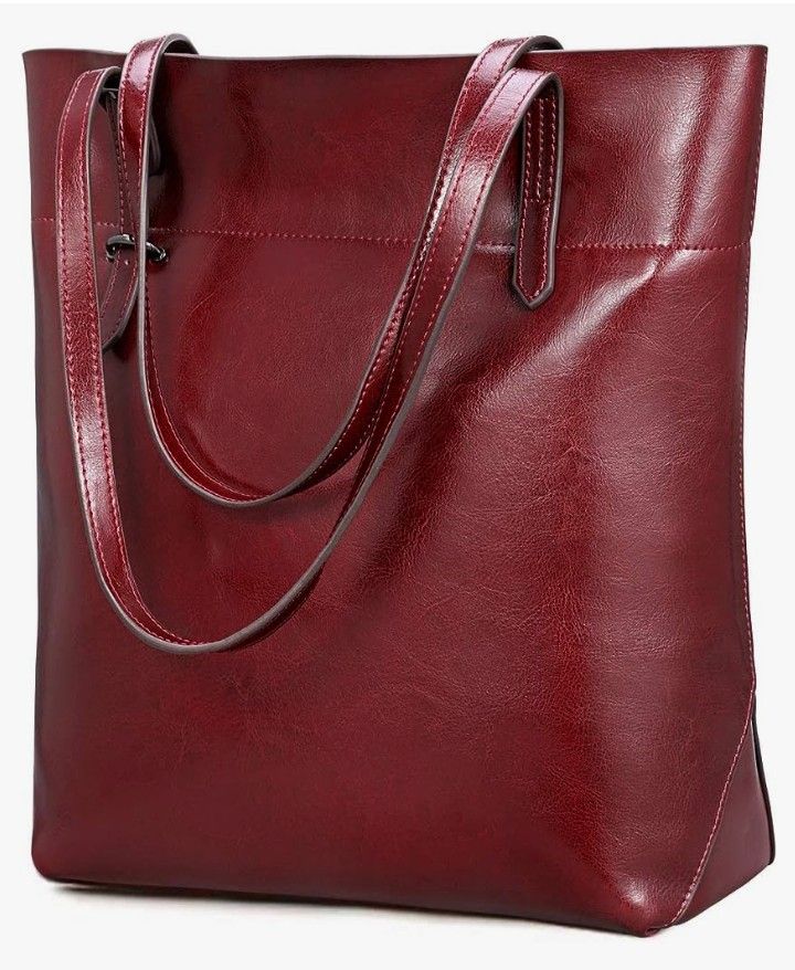 Kattee Vintage Genuine Leather Tote Shoulder Bag 