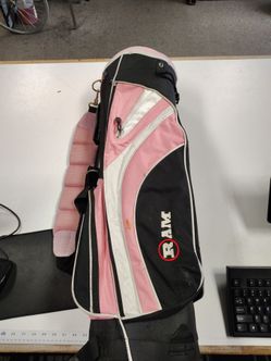 Used RAM Golf Cart Bag Pink and Black