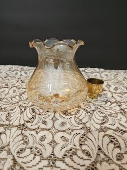 Hurricane oil lamp shade pre owned