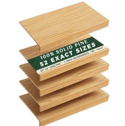 Fobyni Solid Pine Wire Shelf Covers, 12"× 36"