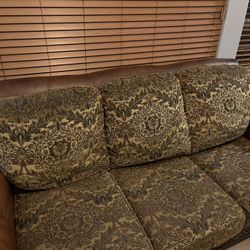 2 Brown Detailed Couches  (Good Condition)