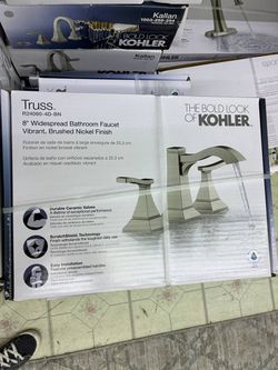 Kohler truss 8in widespread bathroom faucet brushed nickel