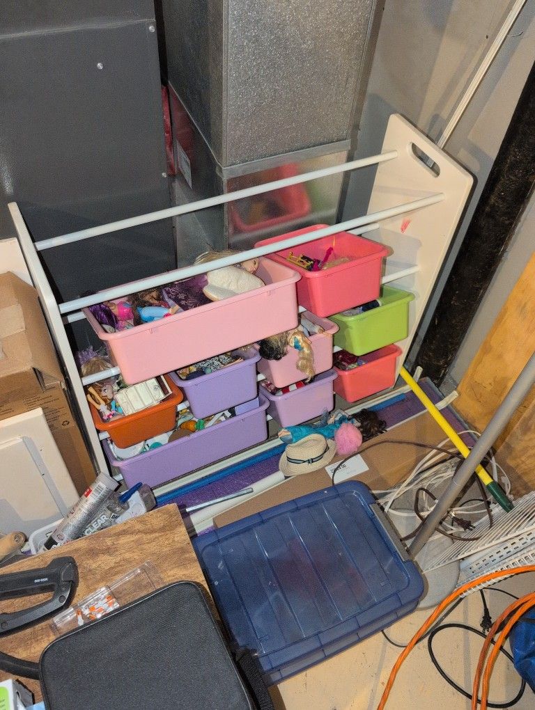 Toys And Toy Bin Shelf