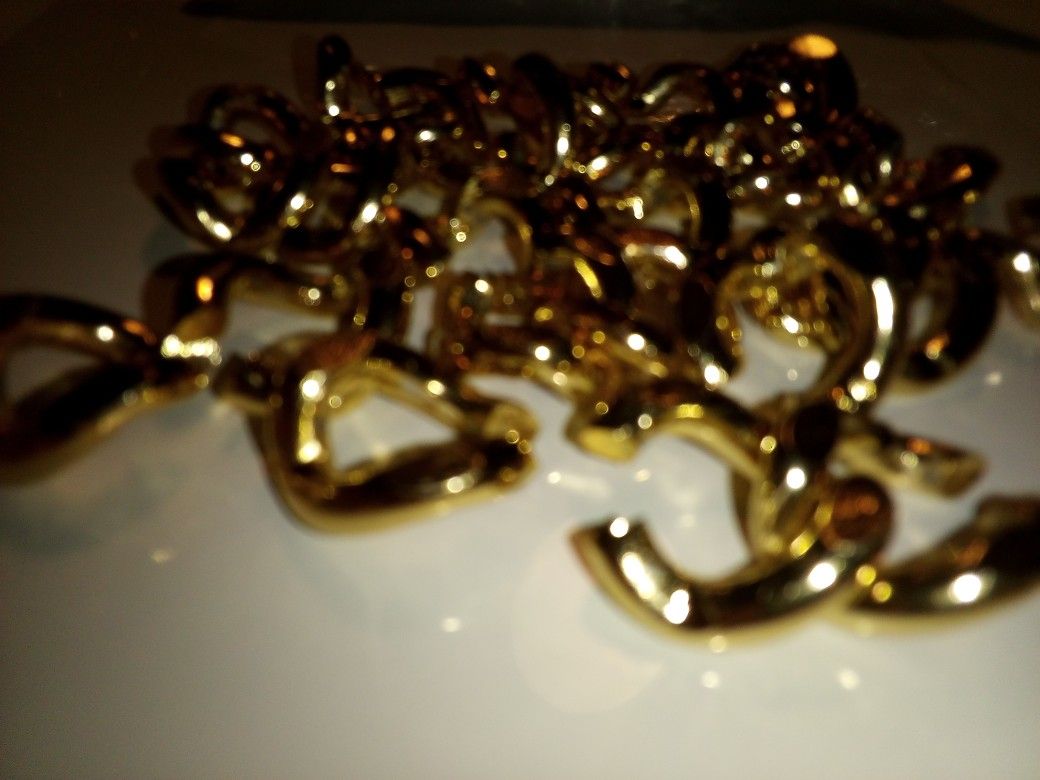 Gold Metal Links For Jewelry Or Fashion Accessories Very Beautiful Shiny Smooth