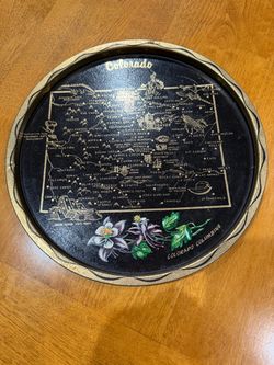 Colorado souvenir tray - metal. 11 inches