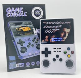 R36S Handheld Retro Game Console 3.5" IPS White w/ 164GB microSD