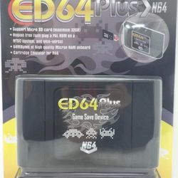 ED64 PLUS CARTRIDGE FOR NINTENDO 64 SUPER 64 EVERDRIVE FLASH CART !!!!!