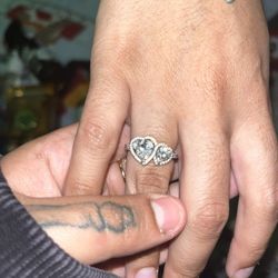 Pandora Double Heart Promise Ring 