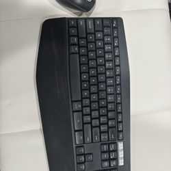 Logitech wireless keyboard and mouse set in good condition.
