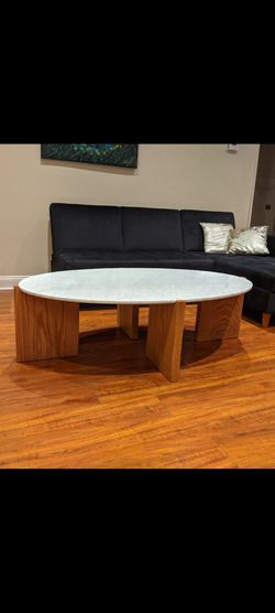 Custom Carrara Marble Coffee Table | Italian Marble + French