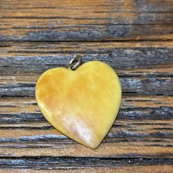 Antique Bone heart pendant