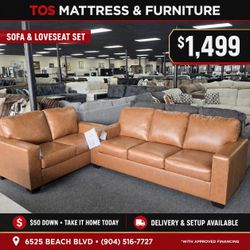 Leather Sofa and Love Seat 🚚WE DELIVER🚚