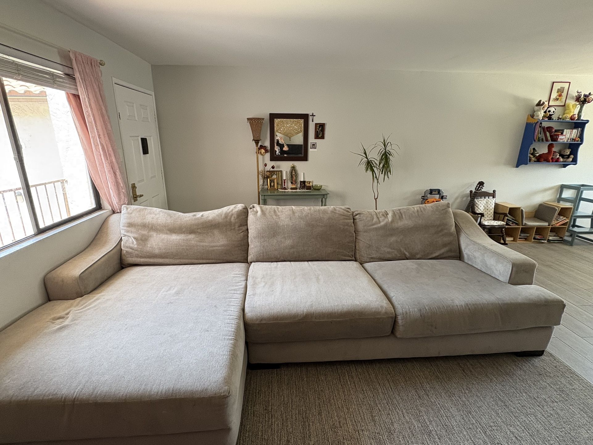 Beige Sectional Sofa Couch