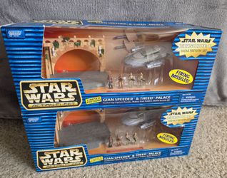 2 Star Wars Episode 1 Action Fleet - Gian Speeder & Theed Palace Set