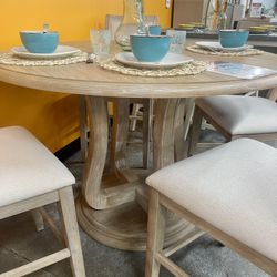 5pc Counter Height Dining Table Set 