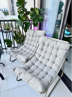 Papasan chairs set of 2 for patio or balcony