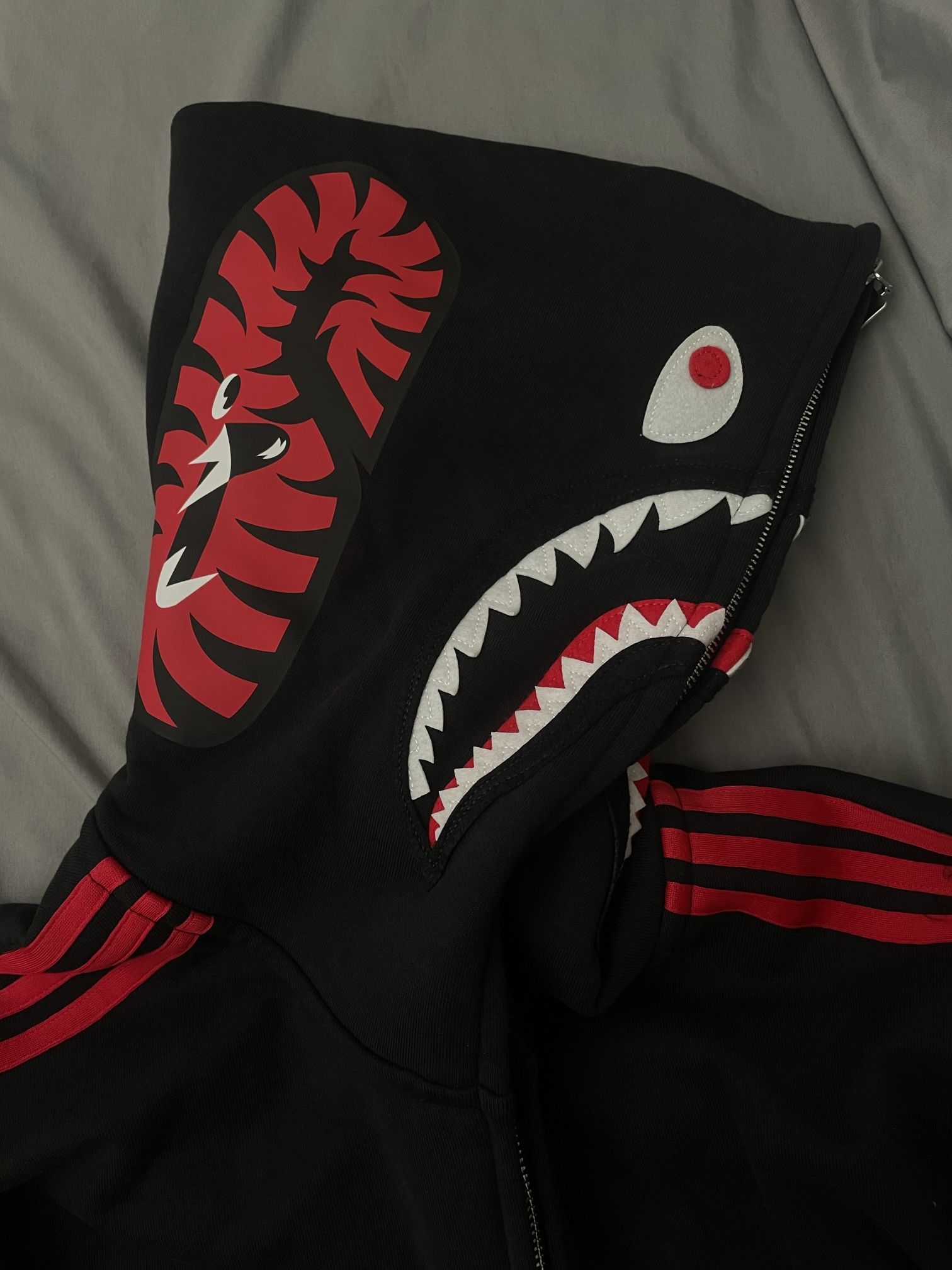 BAPE x adidas Shark Fleece Full Zip Hoodie