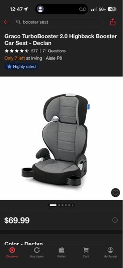 High back booster car seat