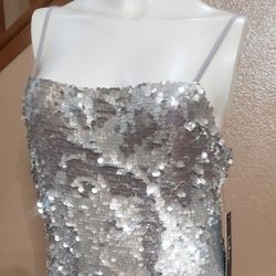 Lulus Women's Grey and Silver Dress

 Size Medium 