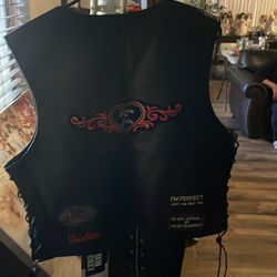 Women’s leather Harley Davidson vest
