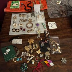 Vintage Broches, Rings, Earrings, And More