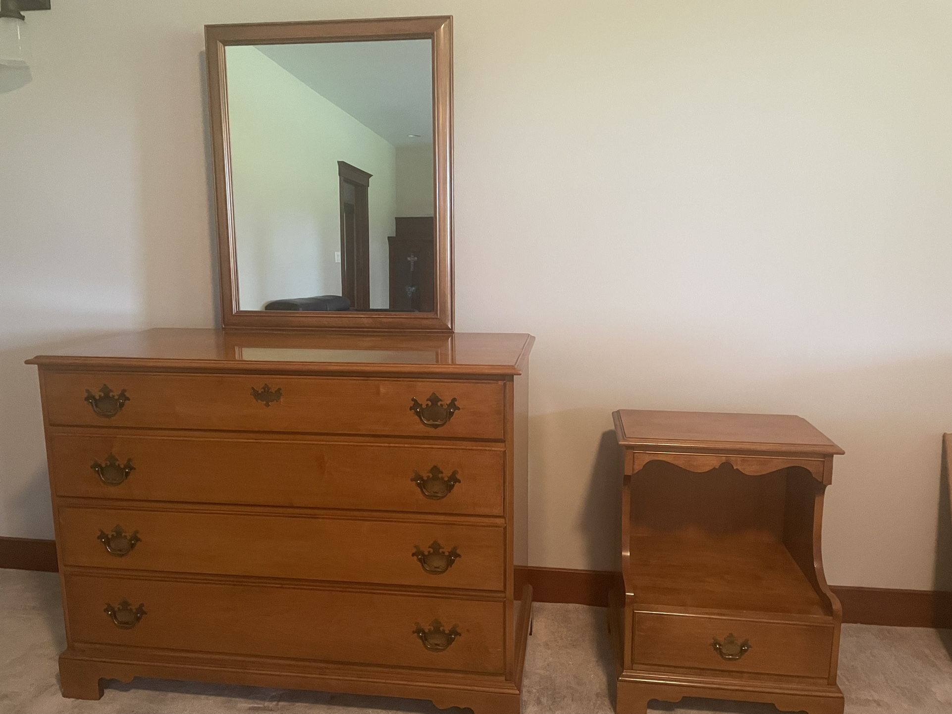 Dresser (with Mirror) and Nightstand