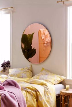 Rose Gold Round Mirror