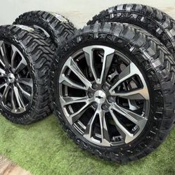 New 22 inch gm style wheels wrapped in 33x12.50R22 atturo MT tires