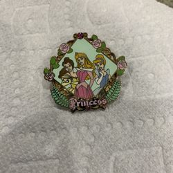 Disney Princess Pin With Belle, Sleeping Beauty, & Cinderella. 2006