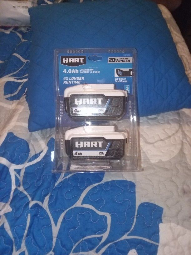 Hart 4.0 Lithium Ion 20v Battery 2 Pack