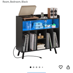 New and assembled vinyl record holder console