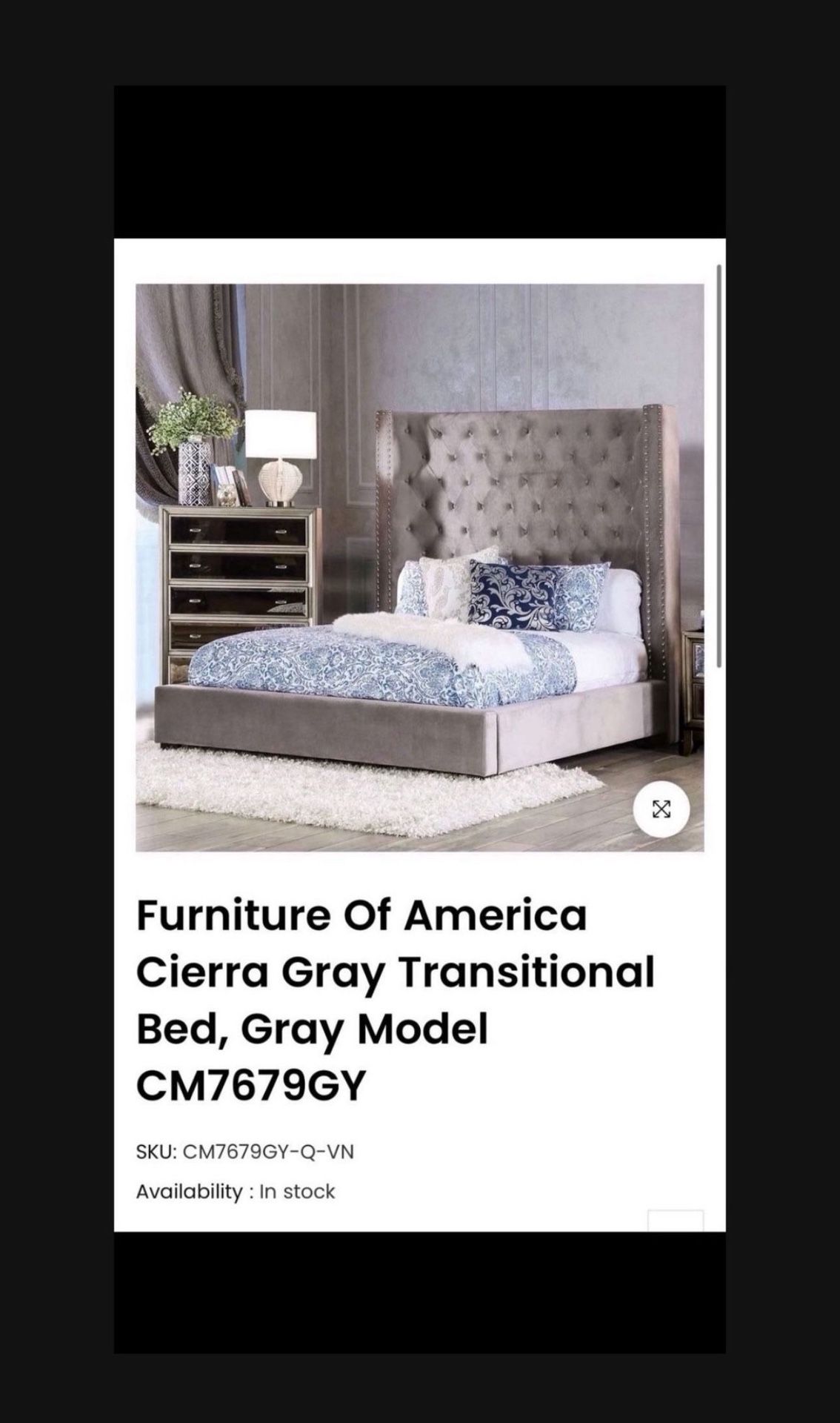 King size bed frame comes with the box springs