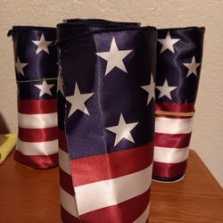 3 Spools of Wired Red, White, and Blue Ribbon 